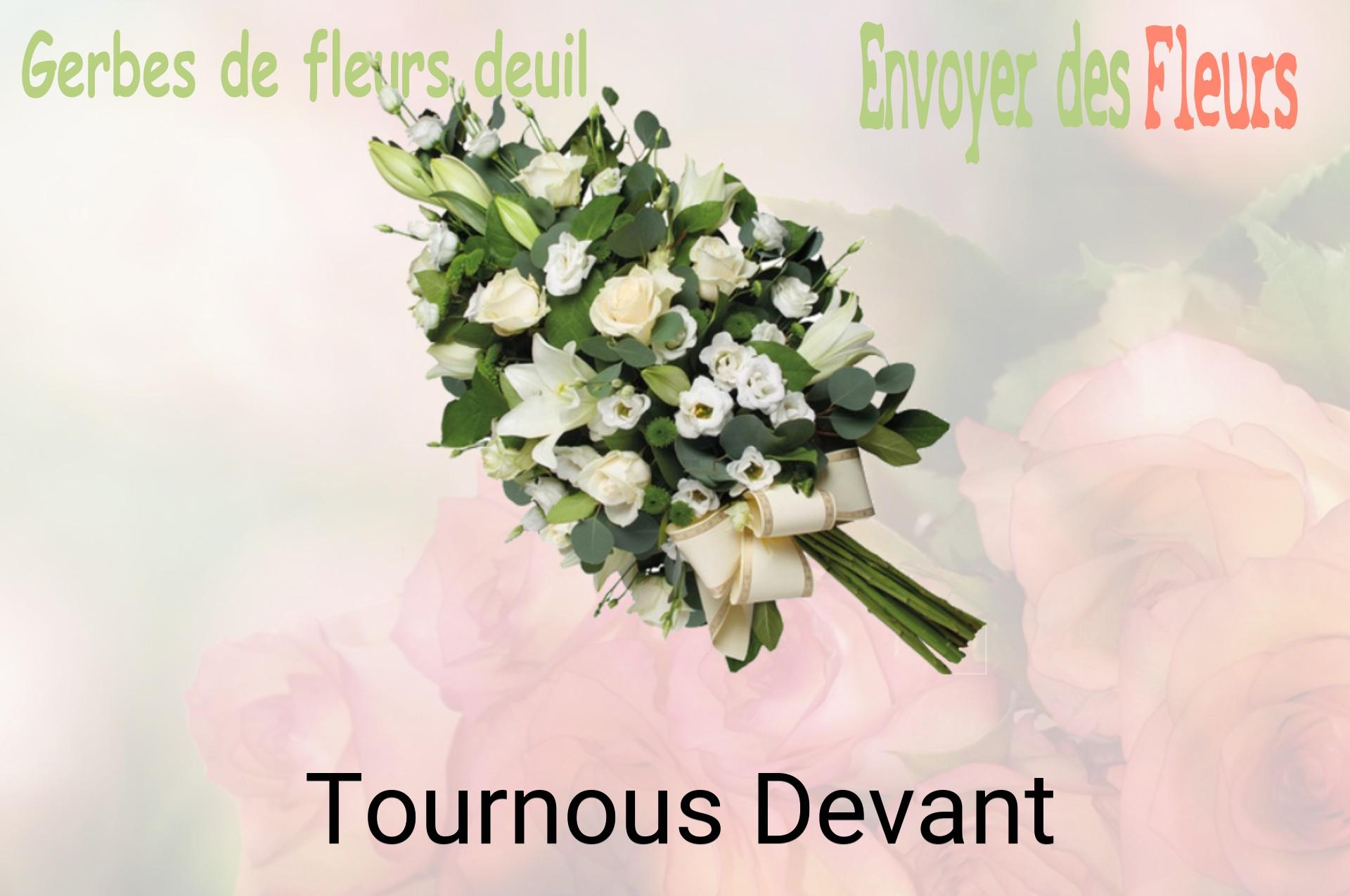 Gerbe de fleurs de deuil livrée à Tournous-Devant